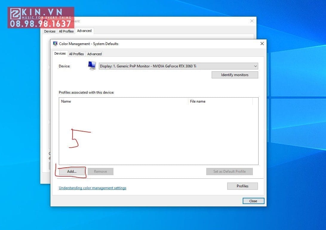 Hướng Dẫn Cài Đặt Profile Màu cho Windows 7