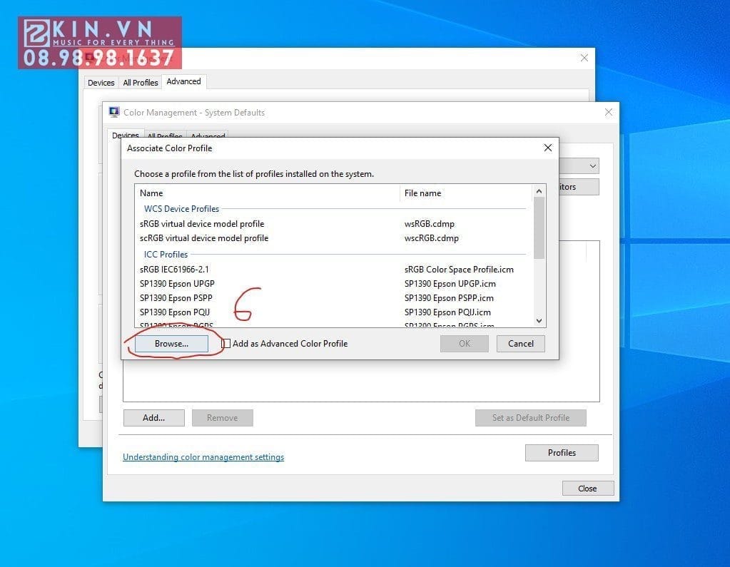 Hướng Dẫn Cài Đặt Profile Màu cho Windows 9
