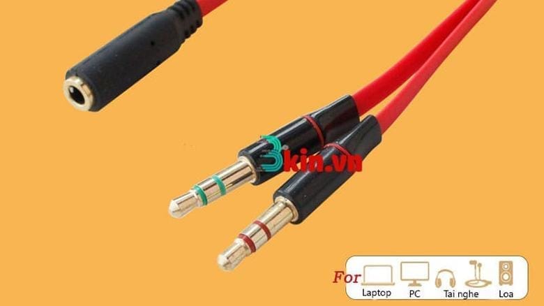 Dây cáp chia tai nghe và micro